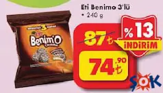 ETİ BENİMO 3'LÜ BİSKÜVİ 240 G fiyat ve kampanya bilgisi